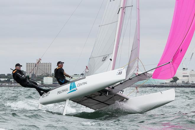 AUS 207 is Stephen Medwell and Mark Stichbury-Copper –from Victoria, and they are in 10th place overall. - Pinkster Gin 2017 F18 Australian Championship ©  Alex McKinnon Photography http://www.alexmckinnonphotography.com